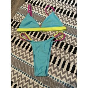 Unbranded 2 Piece Triangle Bikini Swimsuit Small No Padding